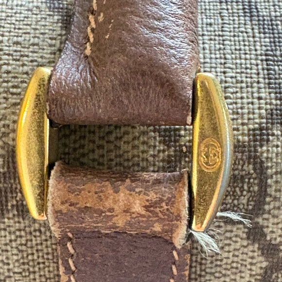 Vintage Gucci Beige and Brown Monogram Satchel - Picture 15 of 16
